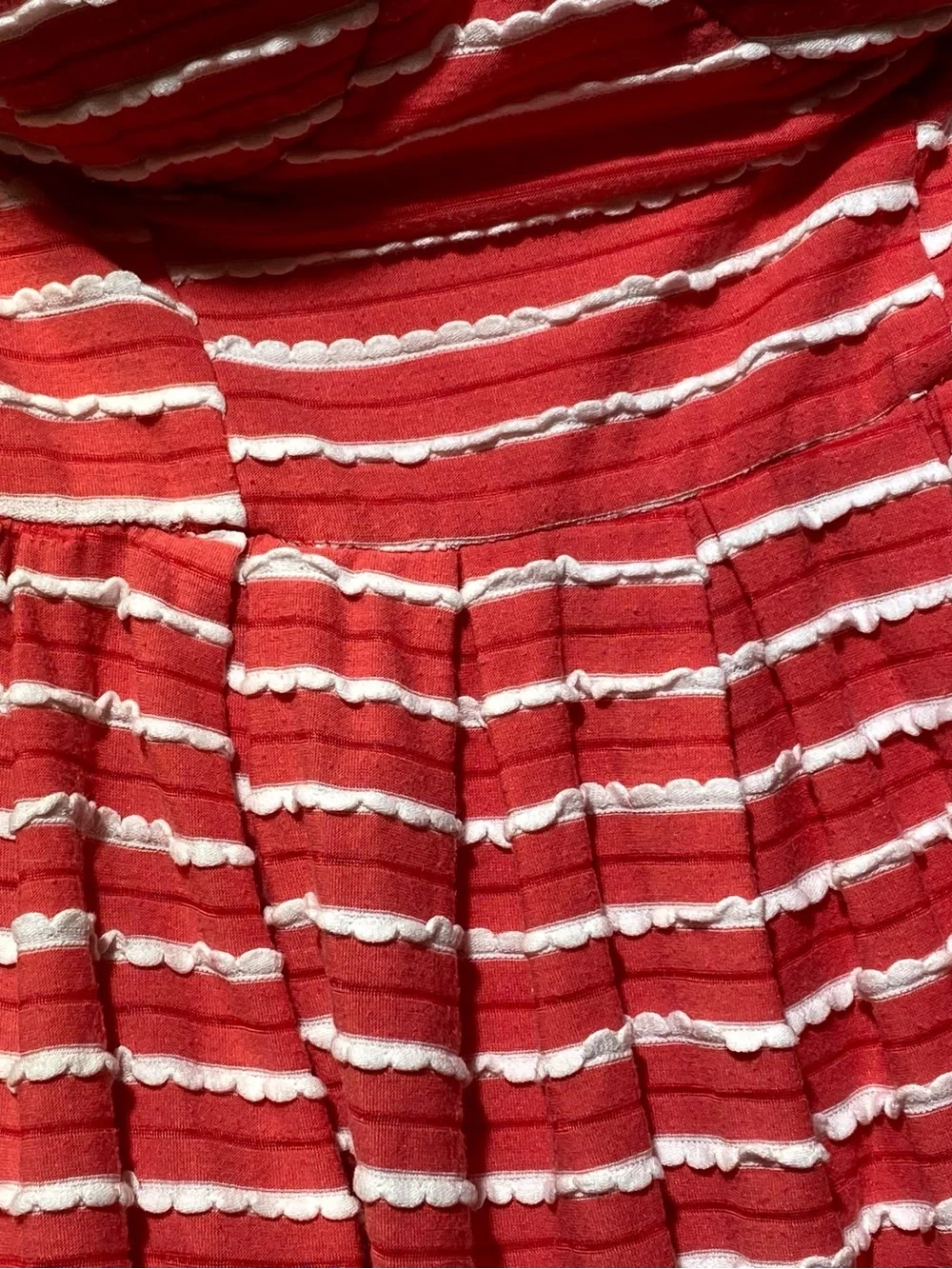 New Look Coral Tank Top with Lace Trim